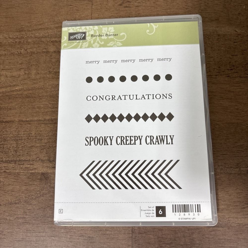 Stampin' Up! Border Banter Stamp Set #128930 Set of 6